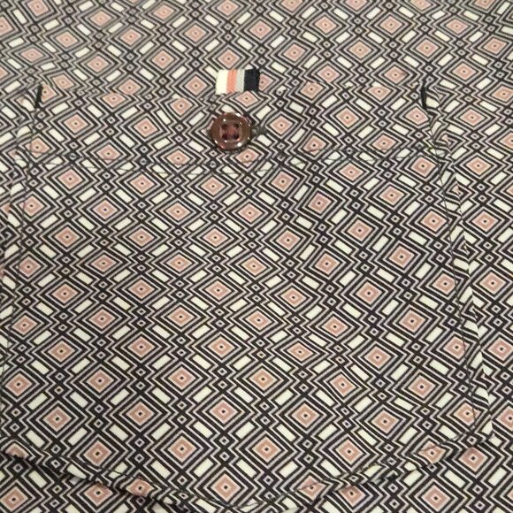 7 Diamonds Mens 4 Way Stretch Short Sleeve Button Up Shirt XL Diamond Design - Picture 7 of 10